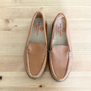 Marc Joseph Kids Slip On Brown Leather Loafers Boat Shoes Sz 11.5 Wedding Preppy